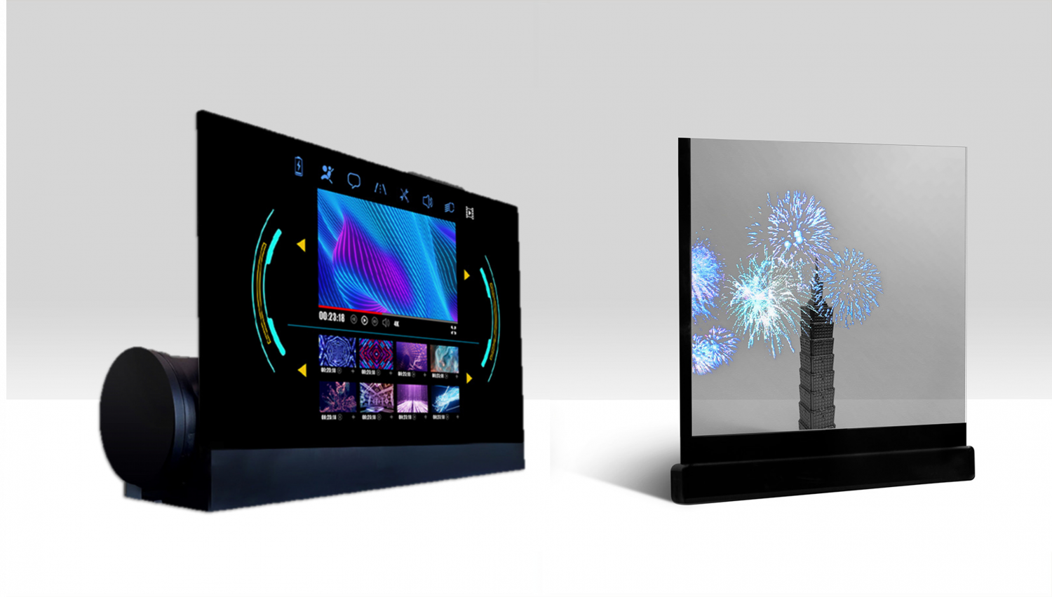 可捲式、折疊性、高透明